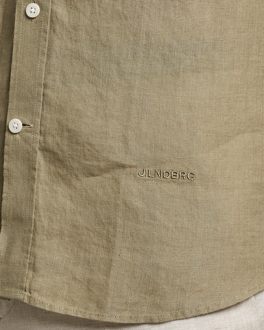 Mies | Kauluspaidat | J.Lindeberg | Slim Fit Clean Linen Shirt Aloe