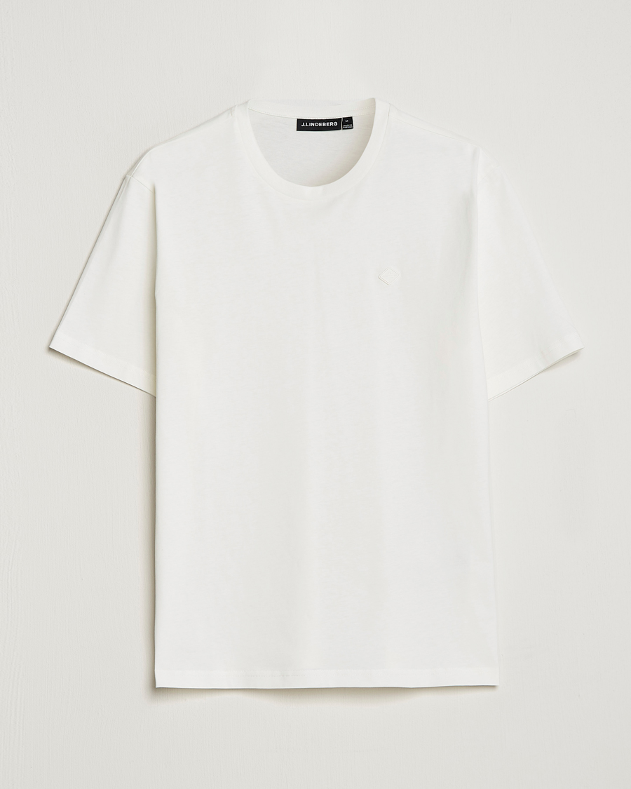 Mies | T-paidat | J.Lindeberg | Dale Organic Cotton Patch T-Shirt Cloud White