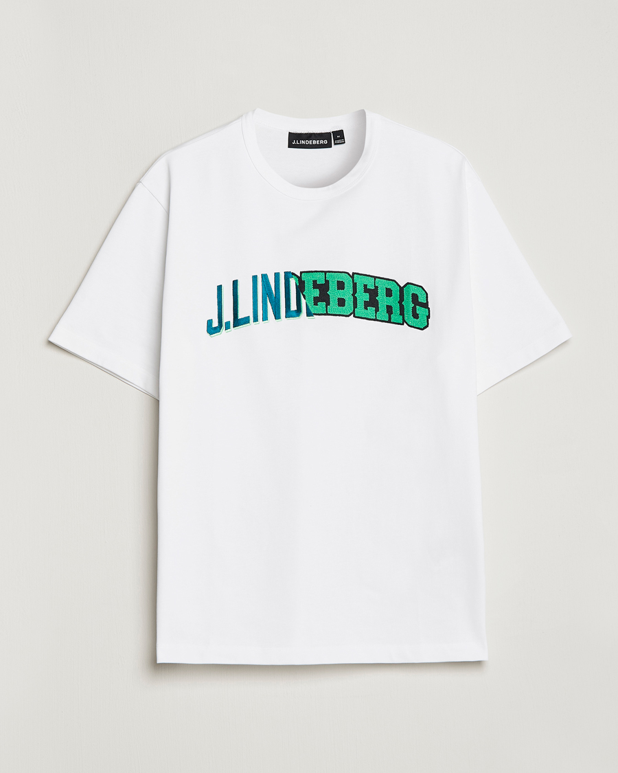 Mies | T-paidat | J.Lindeberg | Camilo Graphic Heavy T-Shirt White