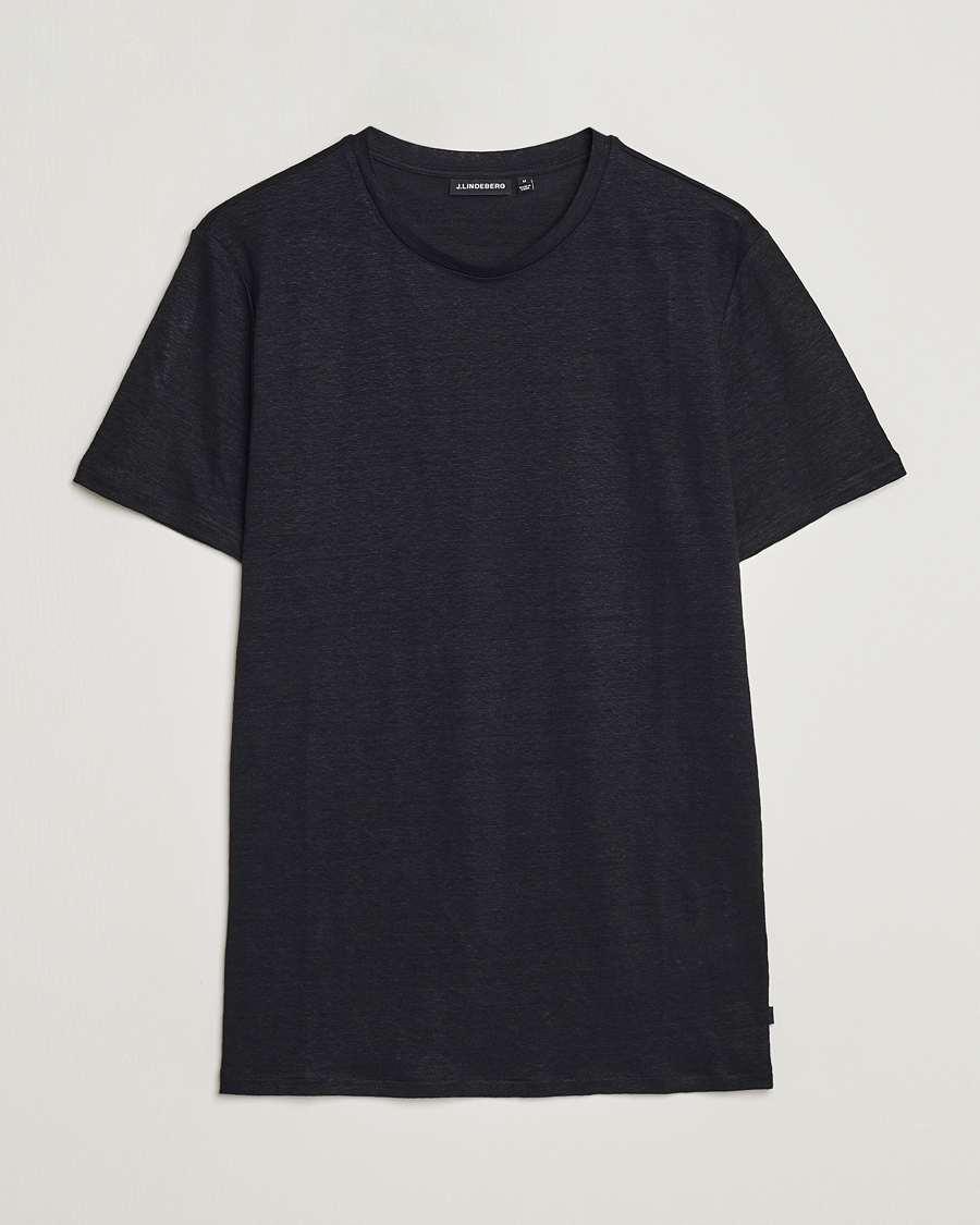 Mies | T-paidat | J.Lindeberg | Coma Linen Tee Black