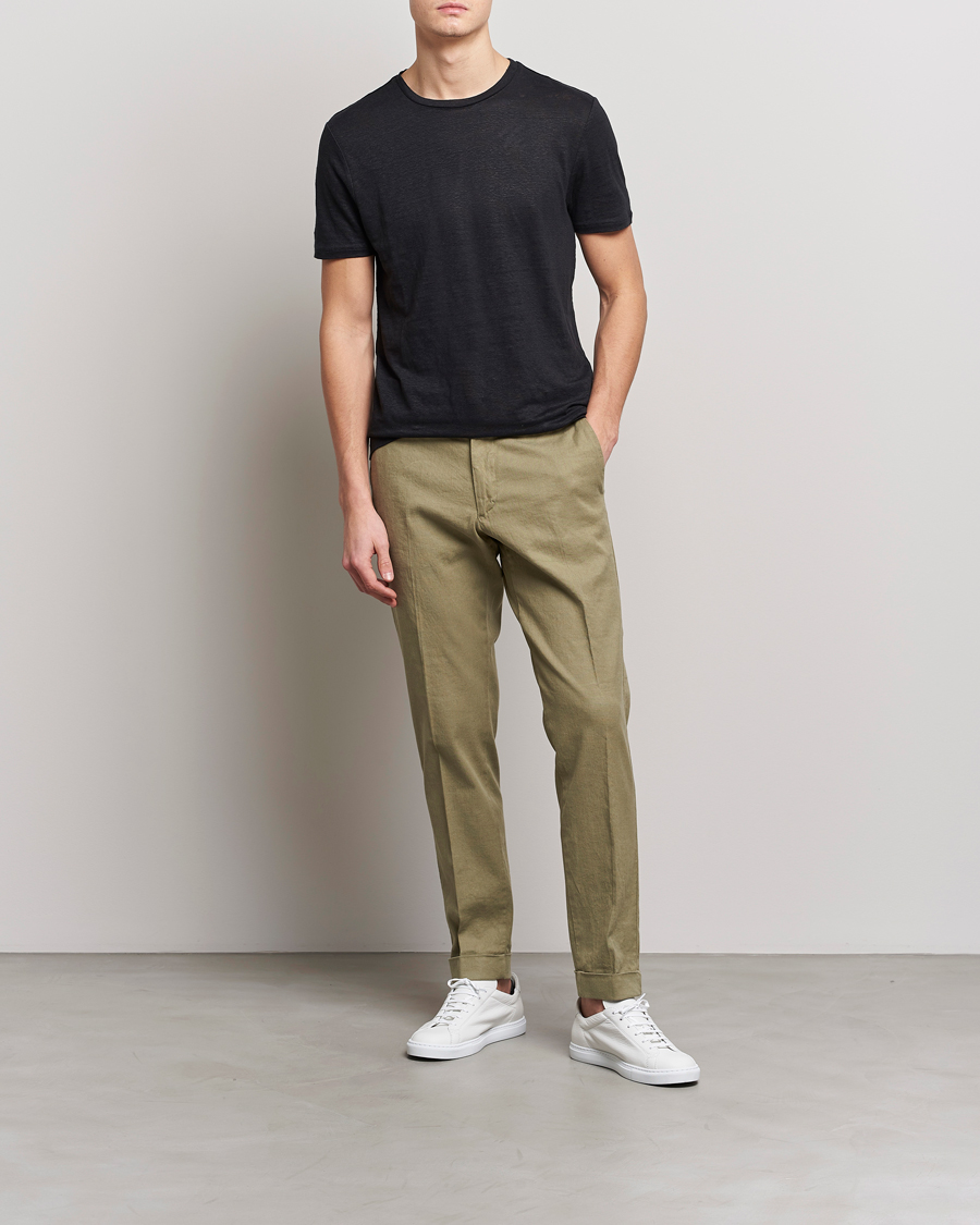 Mies | T-paidat | J.Lindeberg | Coma Linen Tee Black