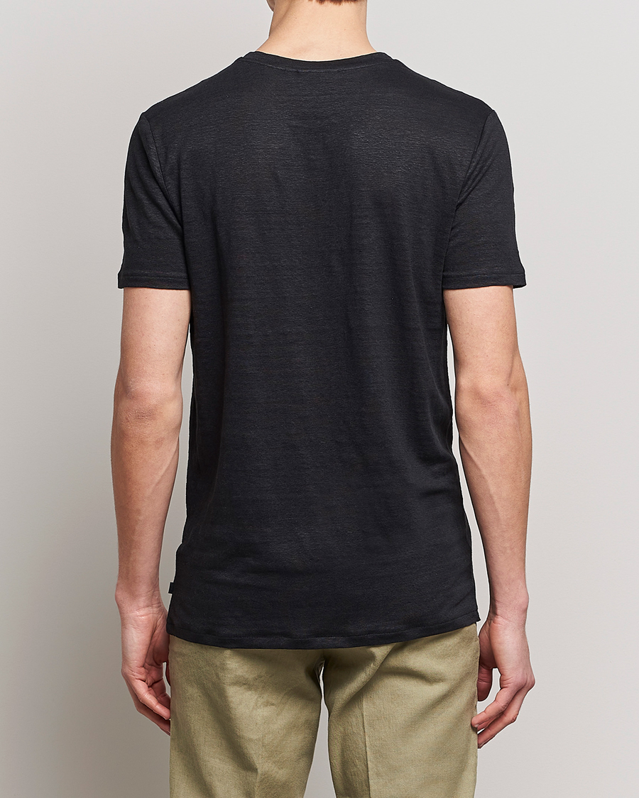 Mies | T-paidat | J.Lindeberg | Coma Linen Tee Black