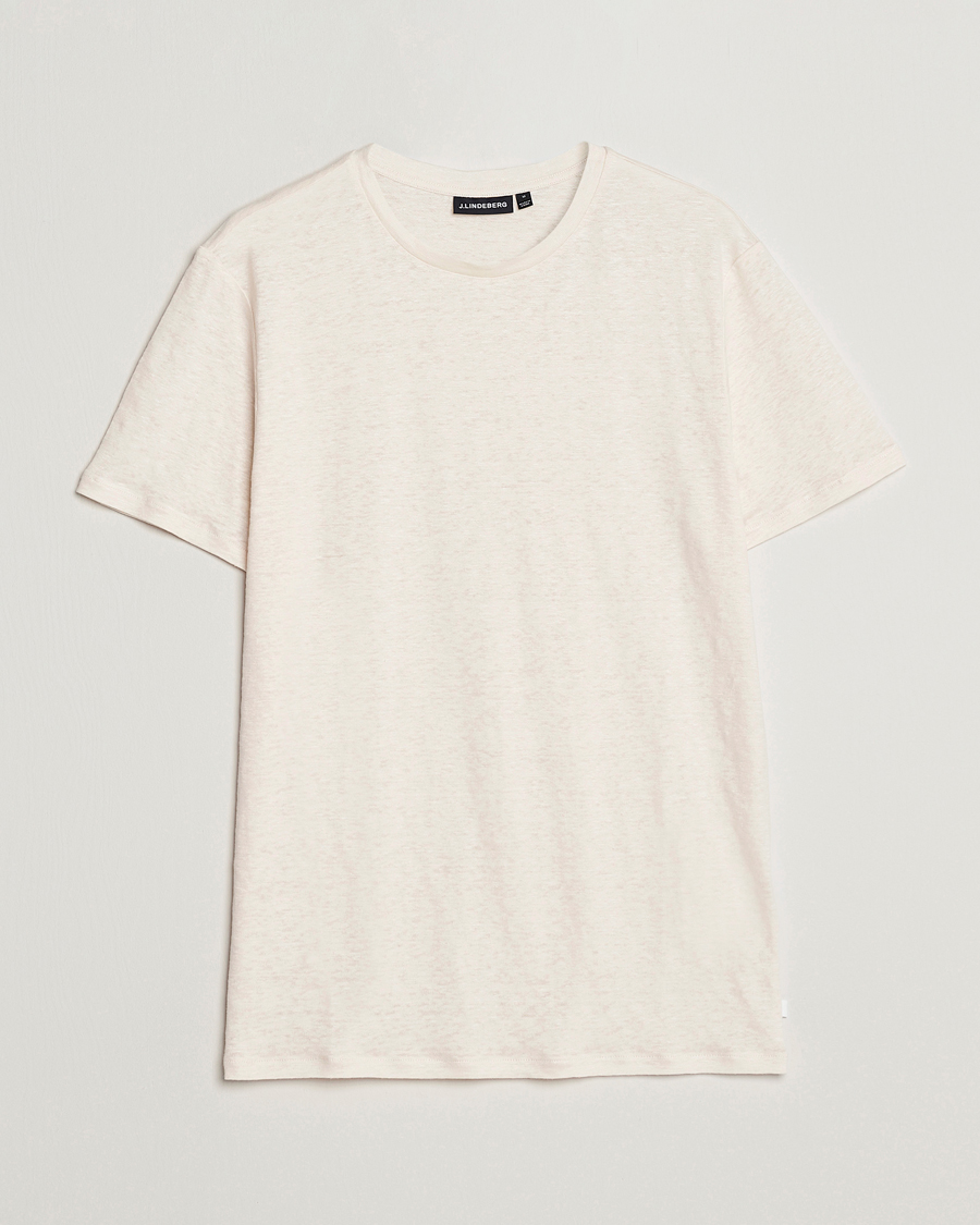 Mies | T-paidat | J.Lindeberg | Coma Linen Tee Turtledove