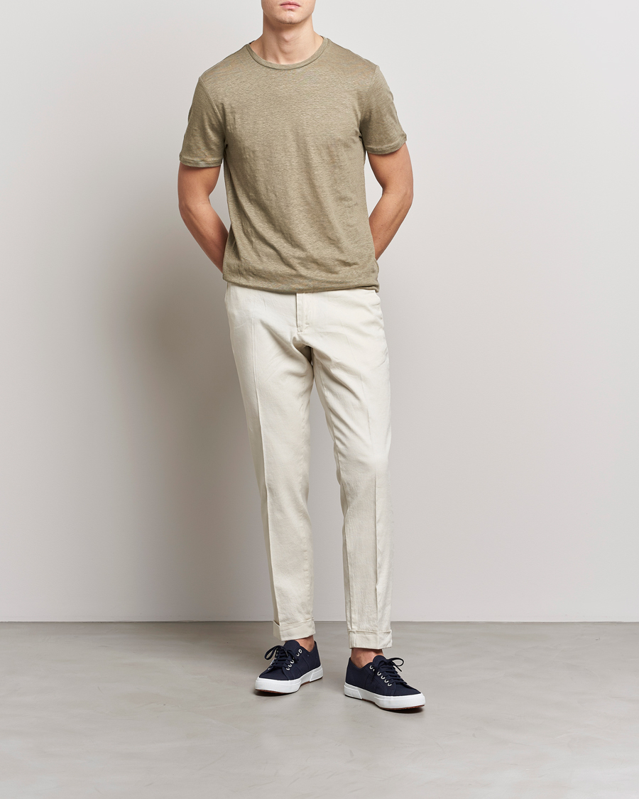 Mies | T-paidat | J.Lindeberg | Coma Linen Tee Aloe