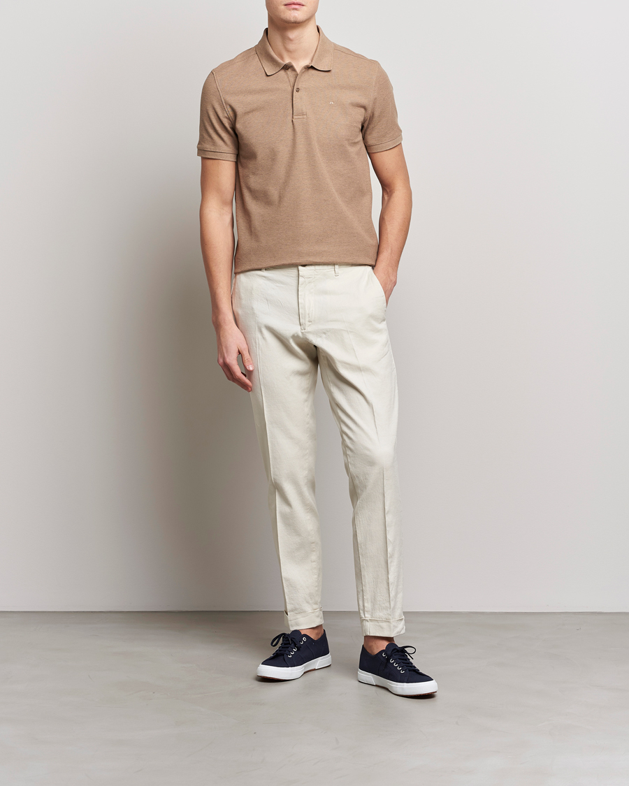 Mies | Pikeet | J.Lindeberg | Troy Clean Polo Tiger Brown Melange