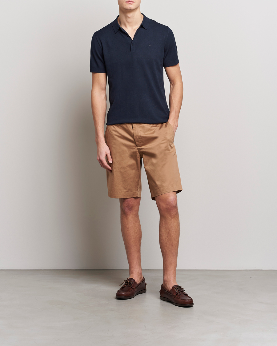 Mies | Pikeet | J.Lindeberg | Ridge Rayon Silk Polo Navy