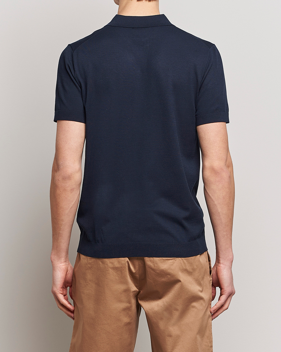 Mies | Pikeet | J.Lindeberg | Ridge Rayon Silk Polo Navy