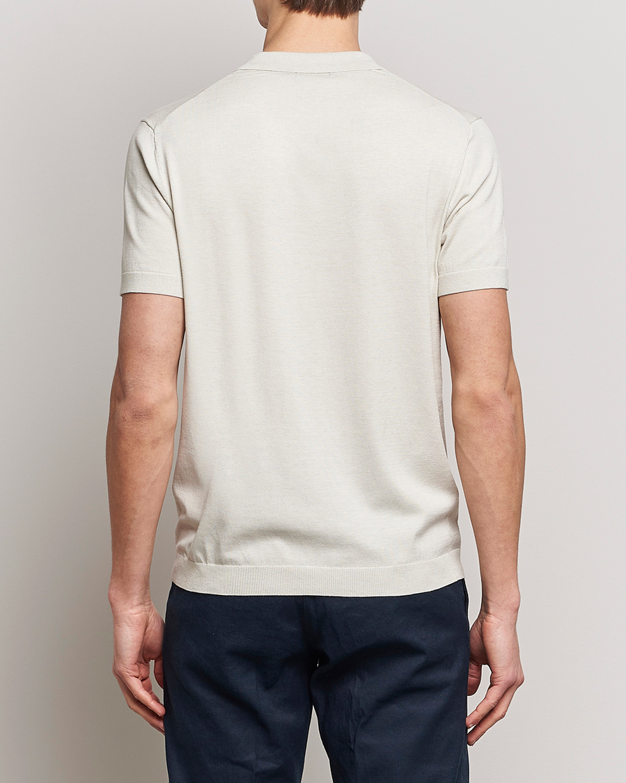Mies | Pikeet | J.Lindeberg | Ridge Rayon Silk Polo Light Grey Melange