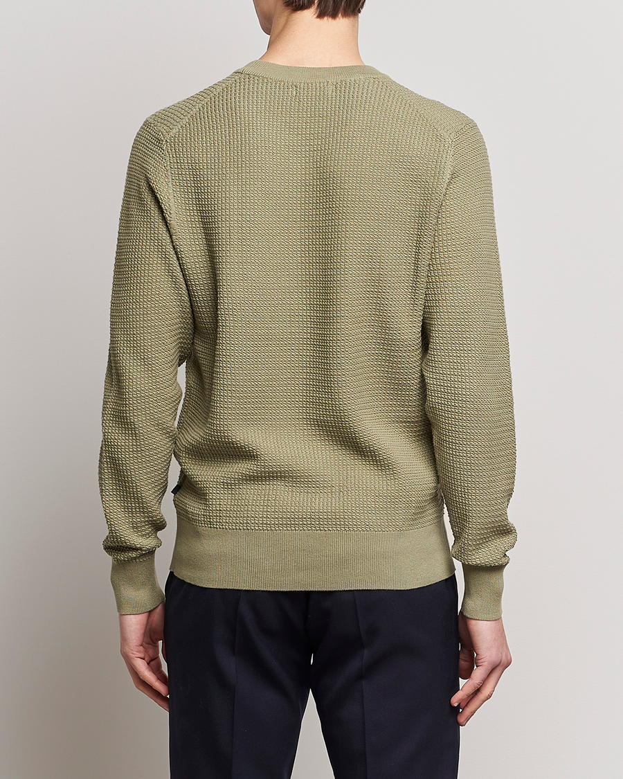 Mies | Puserot | J.Lindeberg | Arthur Structure Organic Cotton Crew Neck Aloe