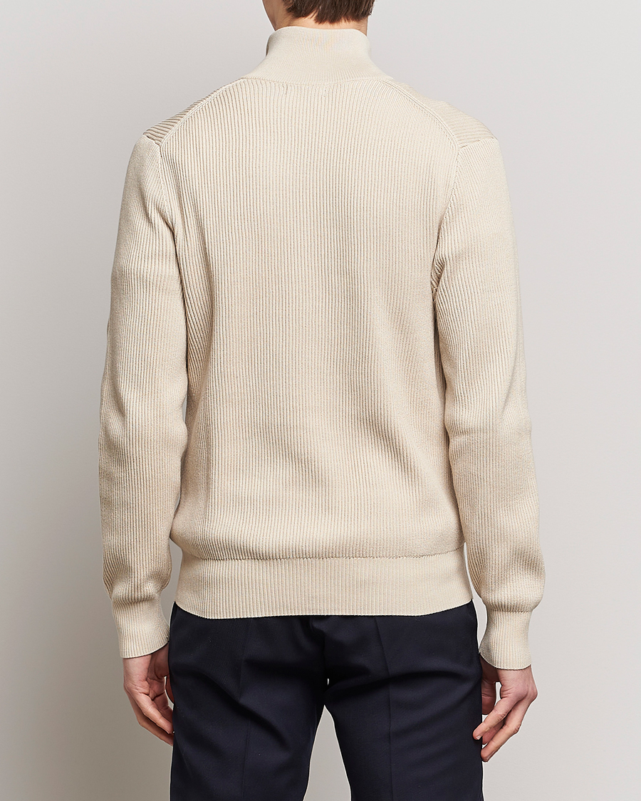 Mies | Puserot | J.Lindeberg | Alex Half Zip Organic Cotton Sweater Turtledove