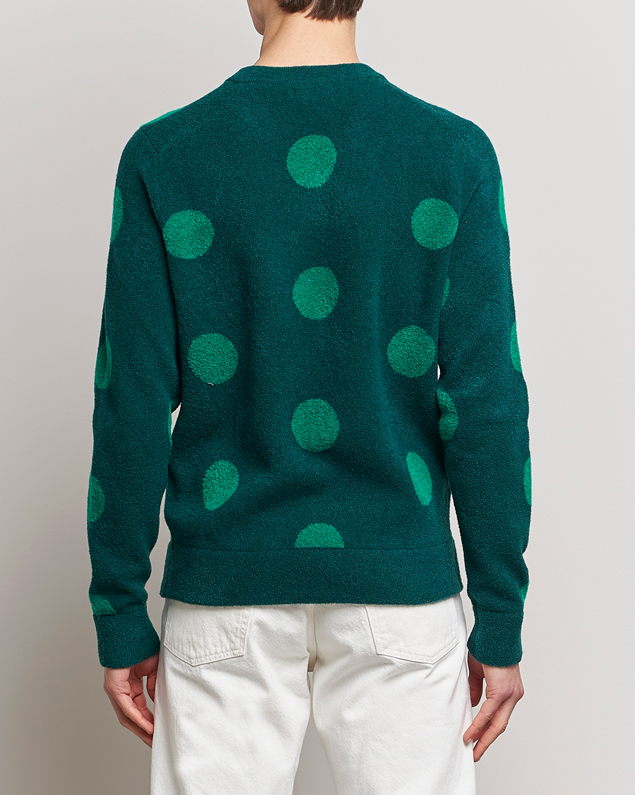 Mies | Puserot | J.Lindeberg | Dotte Hairy Jacquard Crewneck Rain Forest