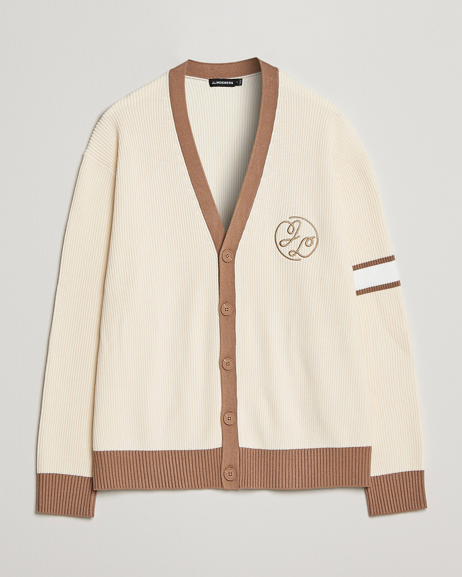 Mies | Puserot | J.Lindeberg | Gerard Jacquard Cardigan Turtledove