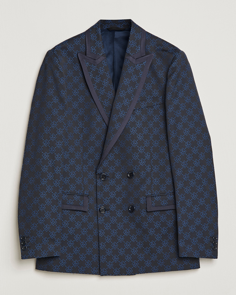Mies | Pikkutakit | J.Lindeberg | Doryl S JL Jacquard Double Breasted Blazer Navy