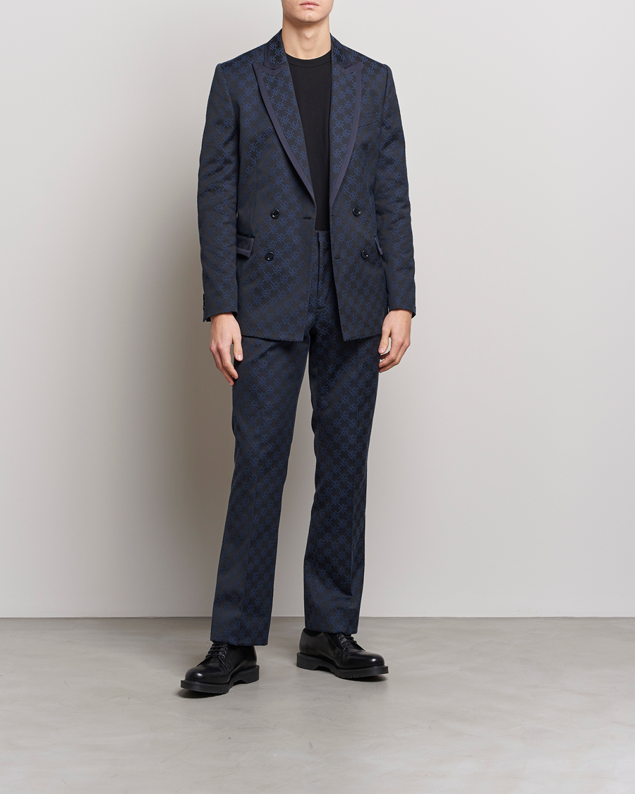 Mies | Pikkutakit | J.Lindeberg | Doryl S JL Jacquard Double Breasted Blazer Navy