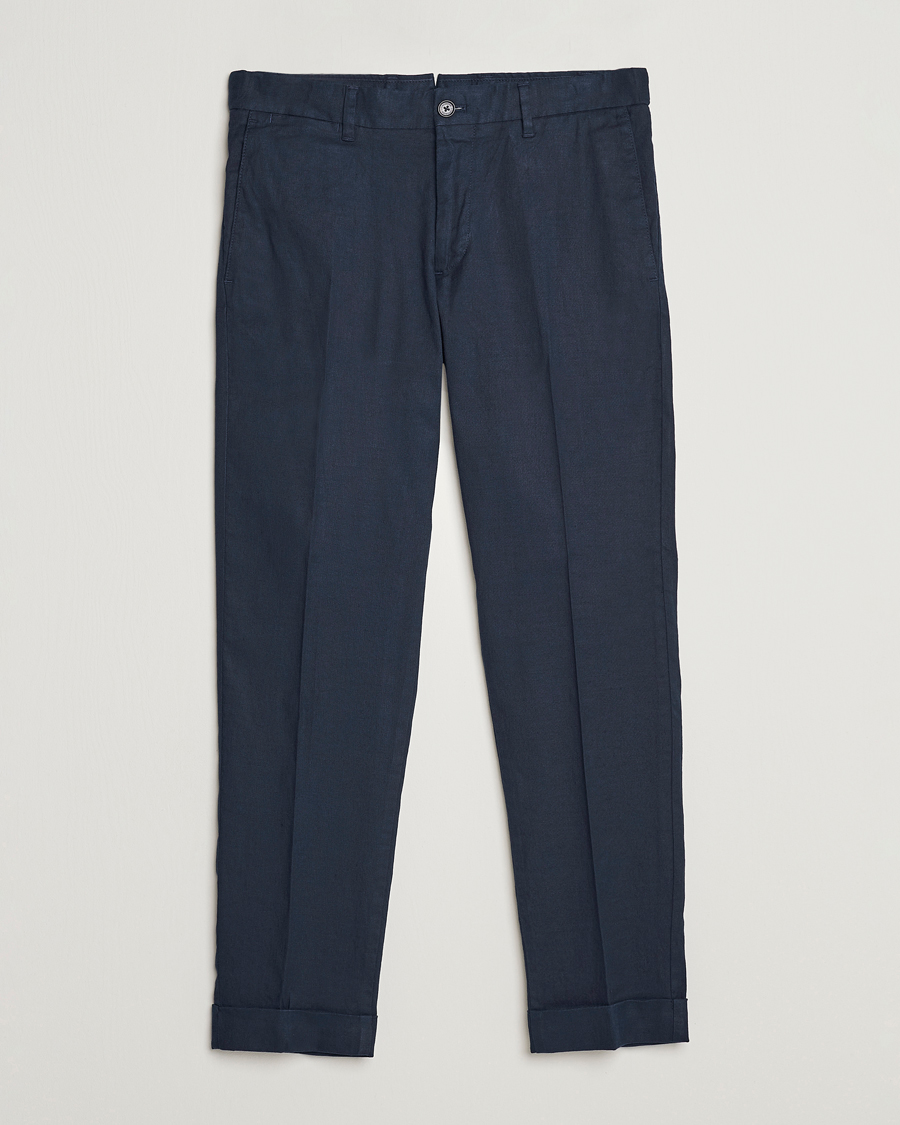 J.Lindeberg Grant Stretch Cotton/Linen Trousers Navy osoitteesta CareOfCarl