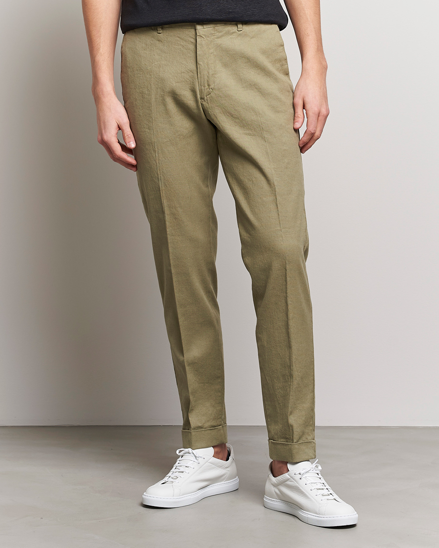 Mies |  | J.Lindeberg | Grant Stretch Cotton/Linen Trousers Aloe