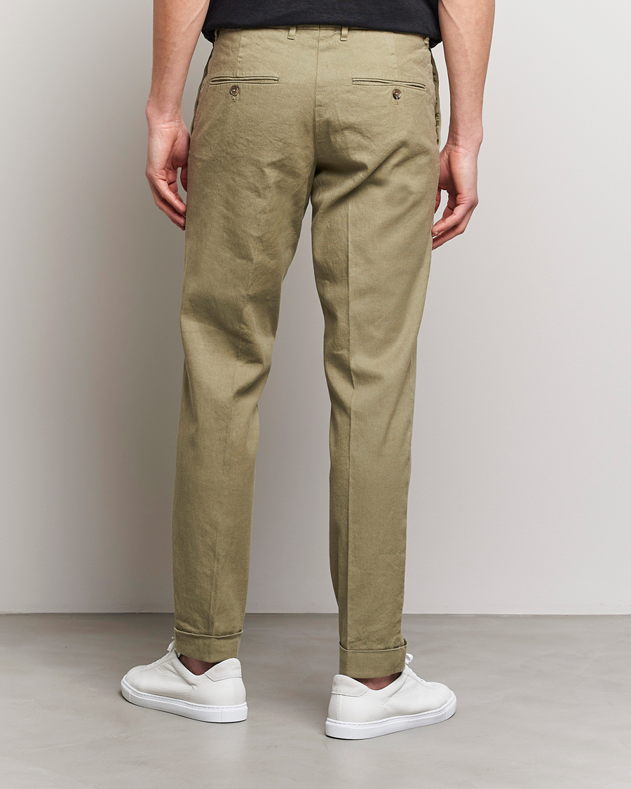 Mies | Housut | J.Lindeberg | Grant Stretch Cotton/Linen Trousers Aloe