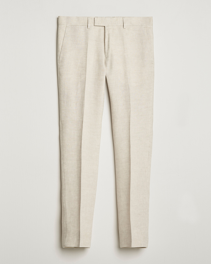 Mies | Housut | J.Lindeberg | Grant Super Linen Trousers Safari Beige