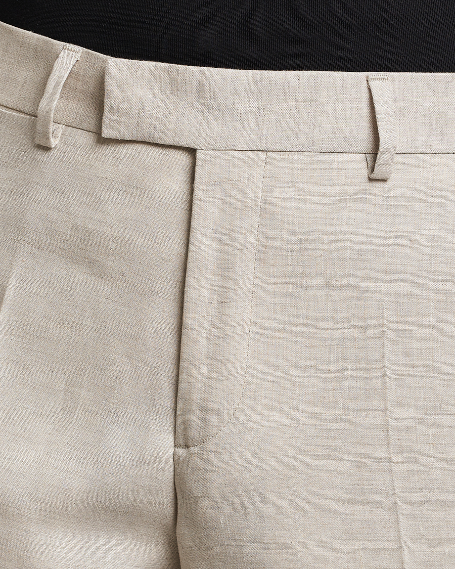 Mies | Housut | J.Lindeberg | Grant Super Linen Trousers Safari Beige