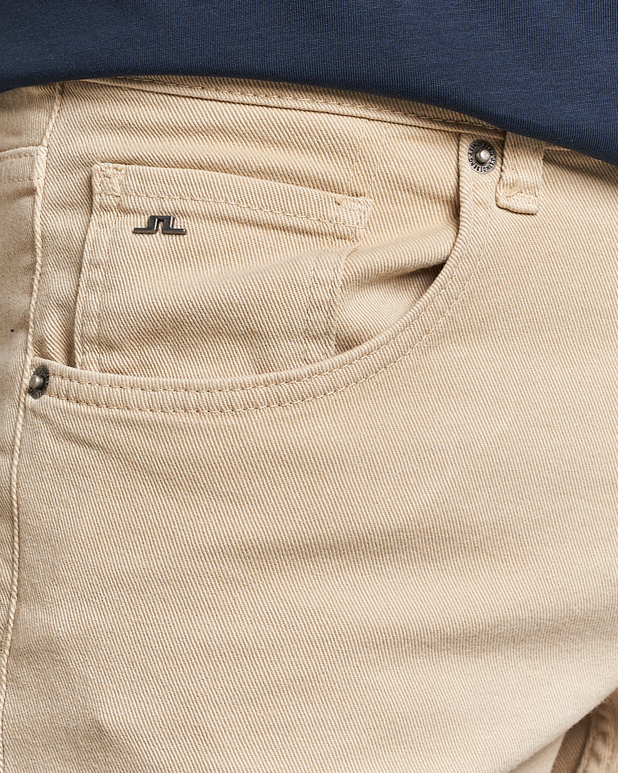 Mies | Housut | J.Lindeberg | Jay Solid Stretch 5-Pocket Trousers Safari Beige
