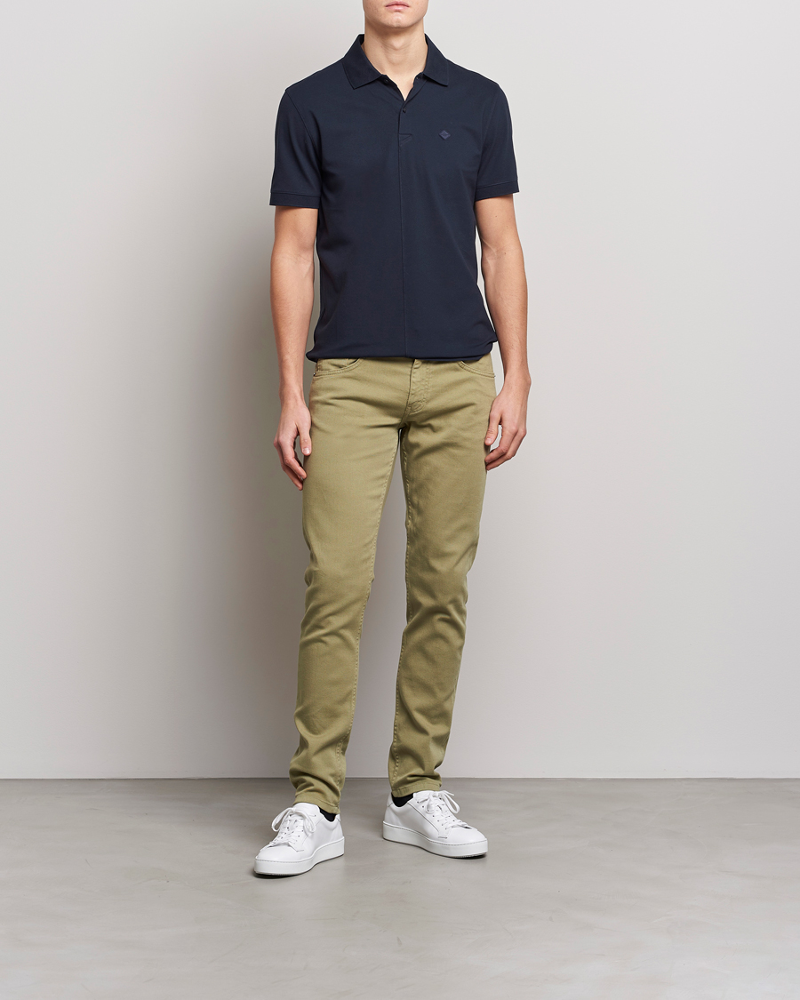 Mies | Housut | J.Lindeberg | Jay Solid Stretch 5-Pocket Trousers Aloe