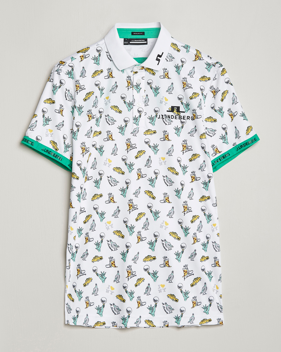 Mies | Pikeet | J.Lindeberg | KV PGA Printed Jersey Polo White
