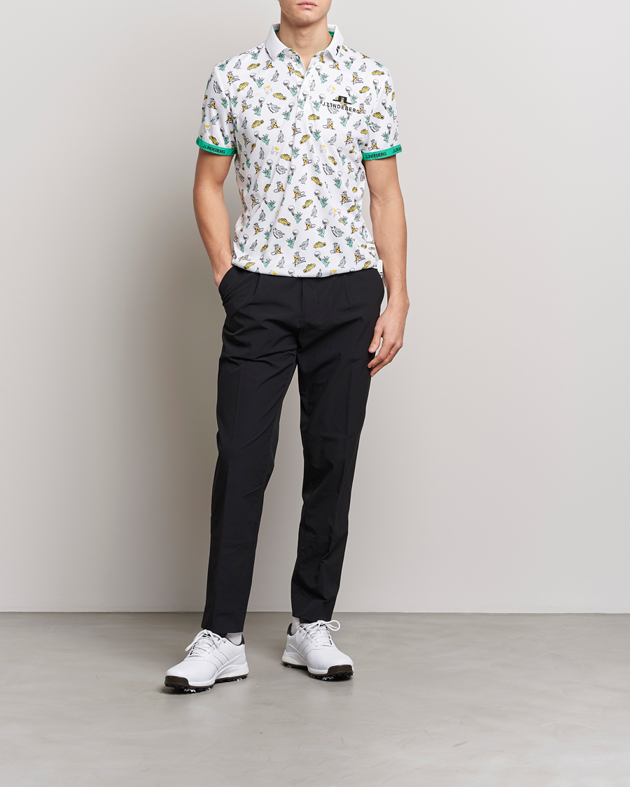 Mies | Pikeet | J.Lindeberg | KV PGA Printed Jersey Polo White