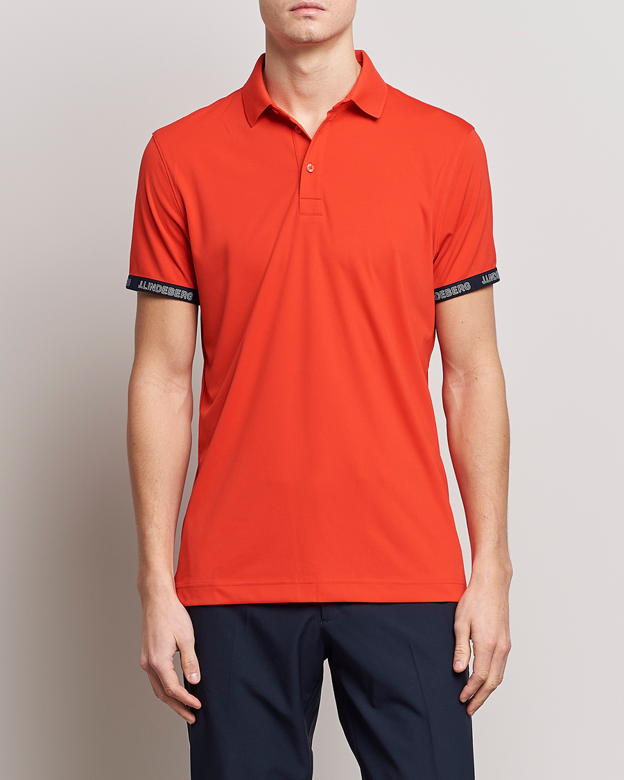 Mies | Golf | J.Lindeberg | Guy Regular Fit Polo Fiery Red