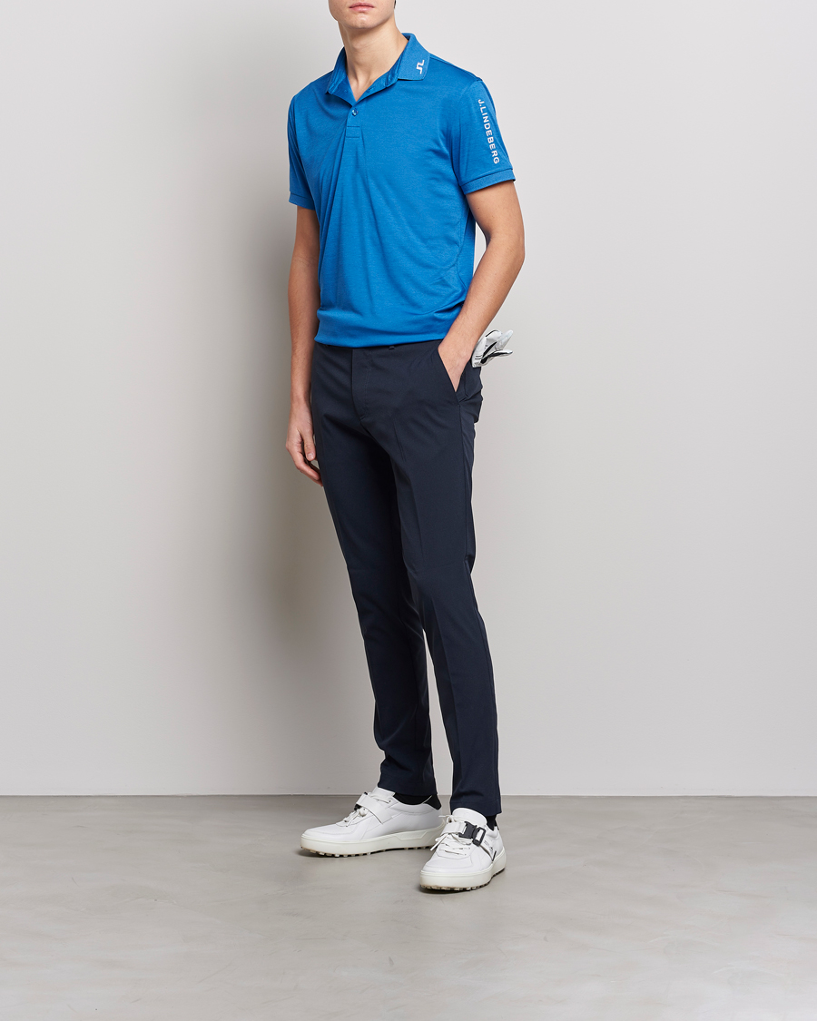 Mies | Pikeet | J.Lindeberg | Tour Tech Regular Fit Polo Lapis Blue Melange