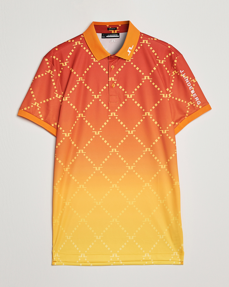 Mies | Pikeet | J.Lindeberg | Tour Tech Regular Fit Printed Polo Sunset Fade