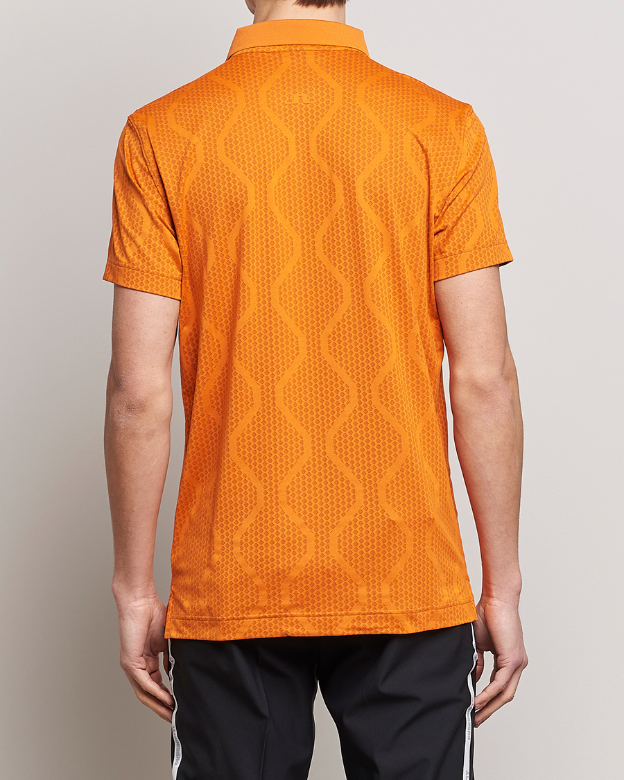 Mies | Pikeet | J.Lindeberg | Mat Jacquard Regular Fit Polo Russet Orange