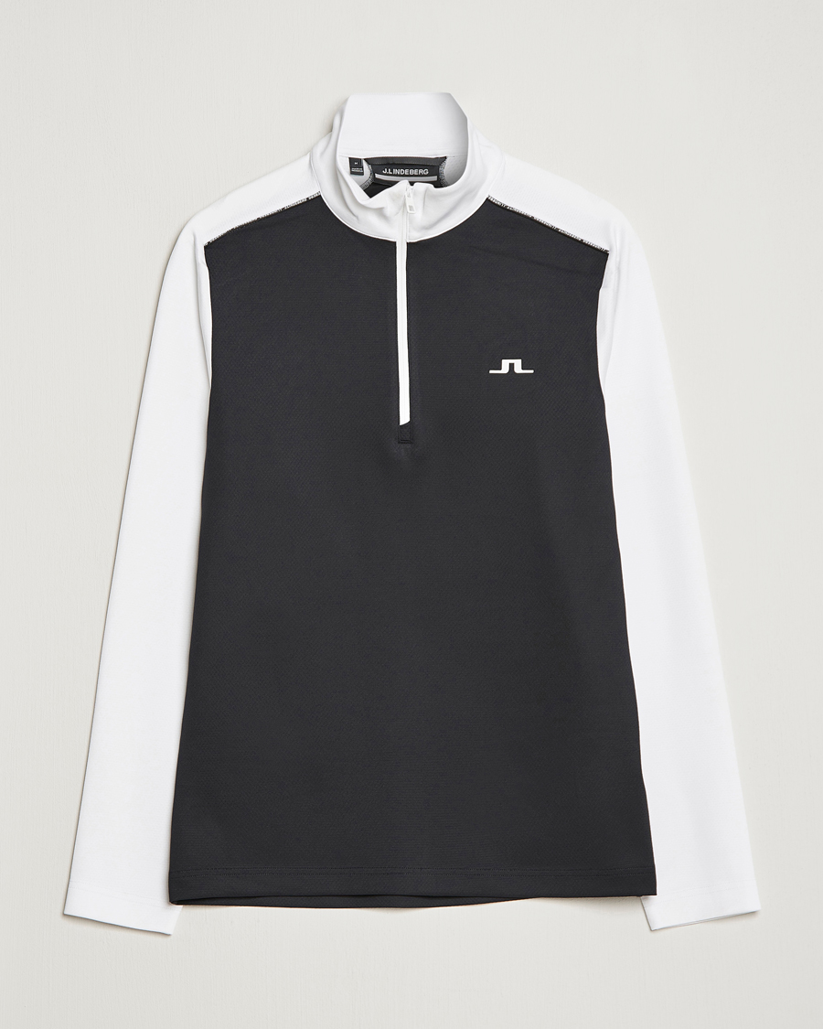 Mies | Puserot | J.Lindeberg | Terry Mid Layer Half Zip White