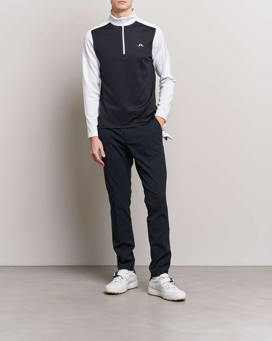 Mies | Puserot | J.Lindeberg | Terry Mid Layer Half Zip White