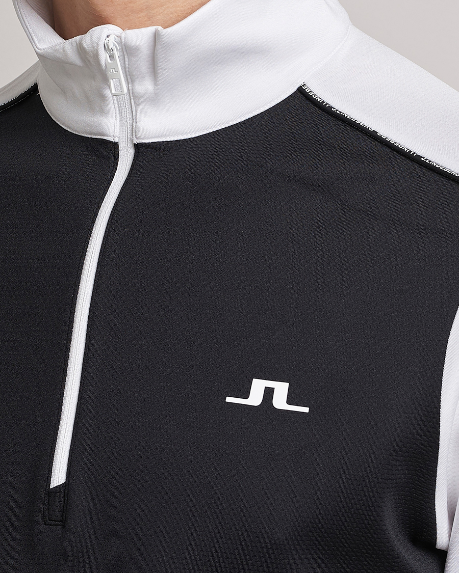 Mies | Puserot | J.Lindeberg | Terry Mid Layer Half Zip White
