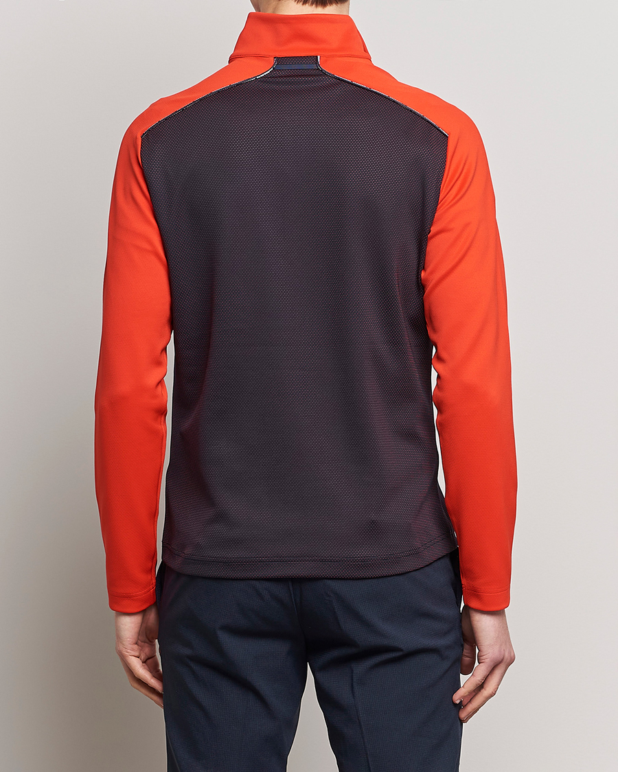 Mies | Puserot | J.Lindeberg | Terry Mid Layer Half Zip Fiery Red