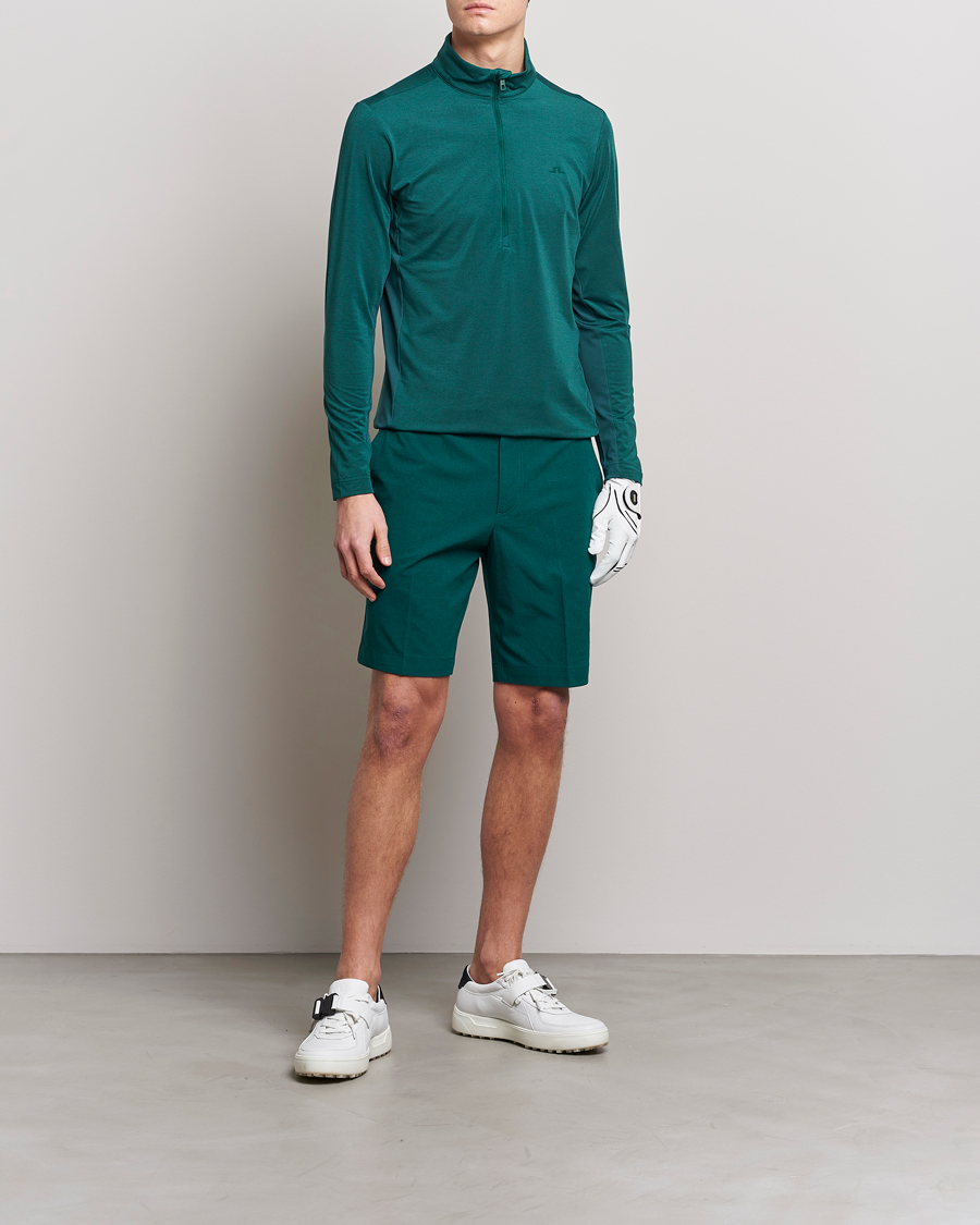 Mies | Puserot | J.Lindeberg | Luke Mid Layer Half Zip Rain Forest Melange