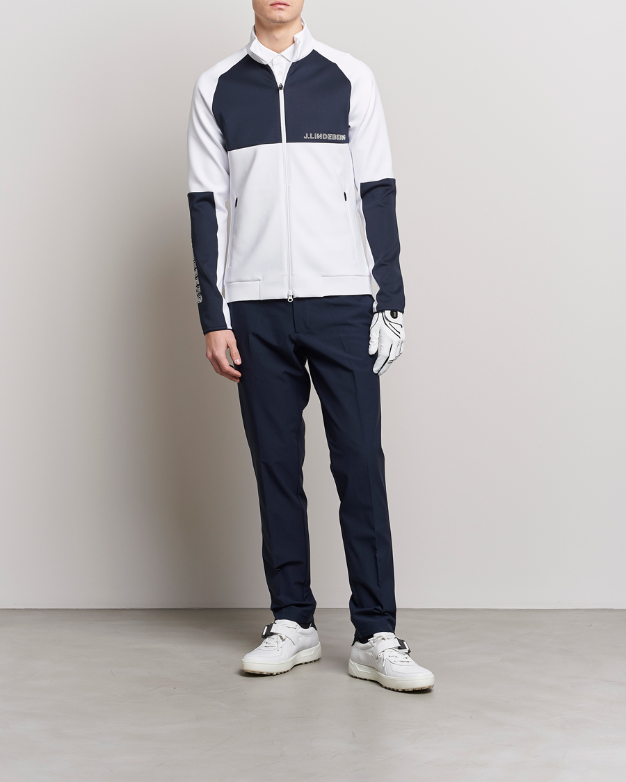 Mies | Takit | J.Lindeberg | Lazarus Mid Layer Full Zip White
