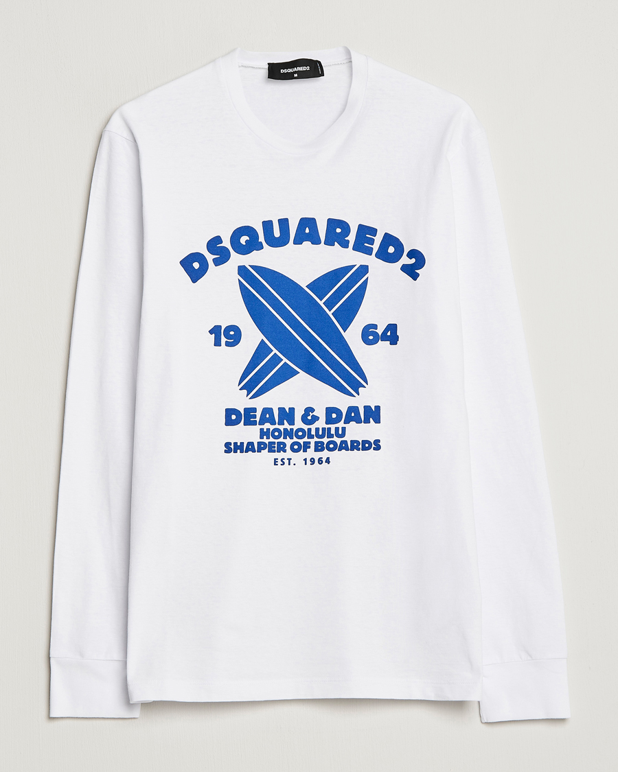 Mies | T-paidat | Dsquared2 | Long Sleeve Surf Tee White