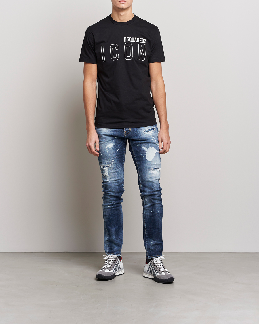 Mies | T-paidat | Dsquared2 | Icon Transparent Logo Tee Black