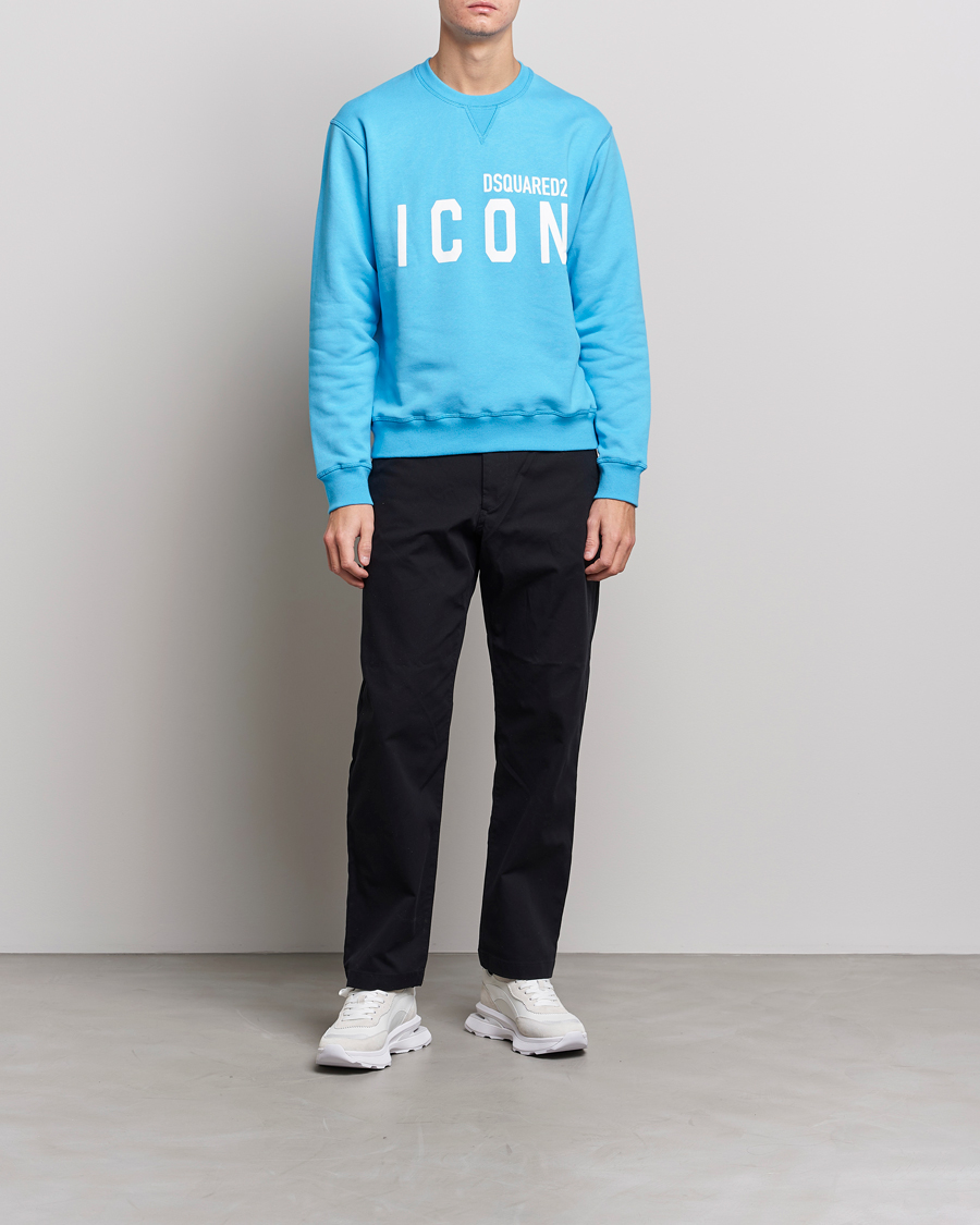 Mies | Puserot | Dsquared2 | Icon Logo Sweatshirt Blue Miami