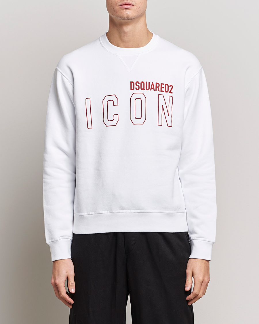 Mies |  | Dsquared2 | Icon Transparent Logo Sweatshirt White