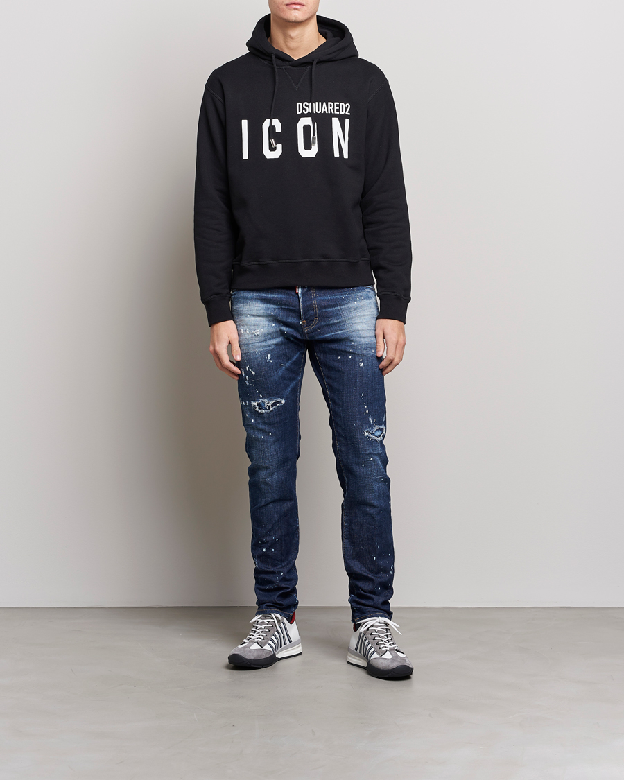 Mies | Puserot | Dsquared2 | Icon Logo Hoodie Black