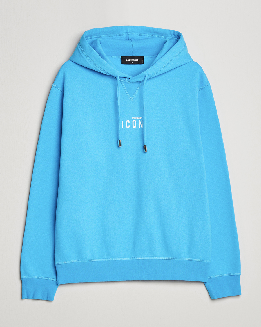Mies | Puserot | Dsquared2 | Icon small Logo Hoodie Blue Miami