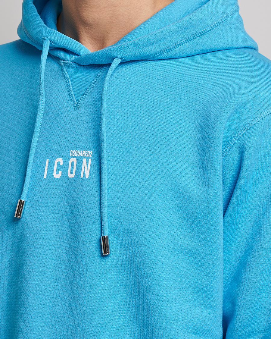 Mies | Puserot | Dsquared2 | Icon small Logo Hoodie Blue Miami