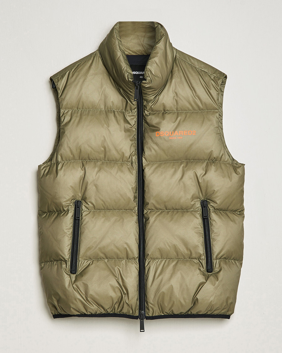 Mies | Ulkoliivit | Dsquared2 | Down Puffer Vest Military Green