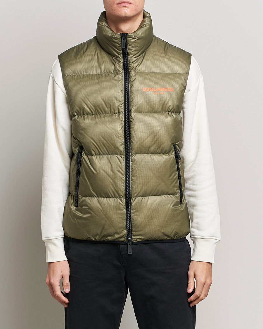 Mies | Dsquared2 | Dsquared2 | Down Puffer Vest Military Green