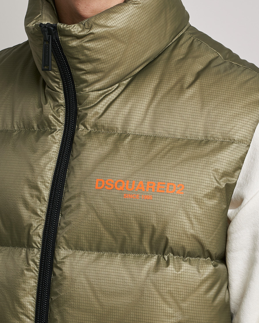 Mies | Ulkoliivit | Dsquared2 | Down Puffer Vest Military Green