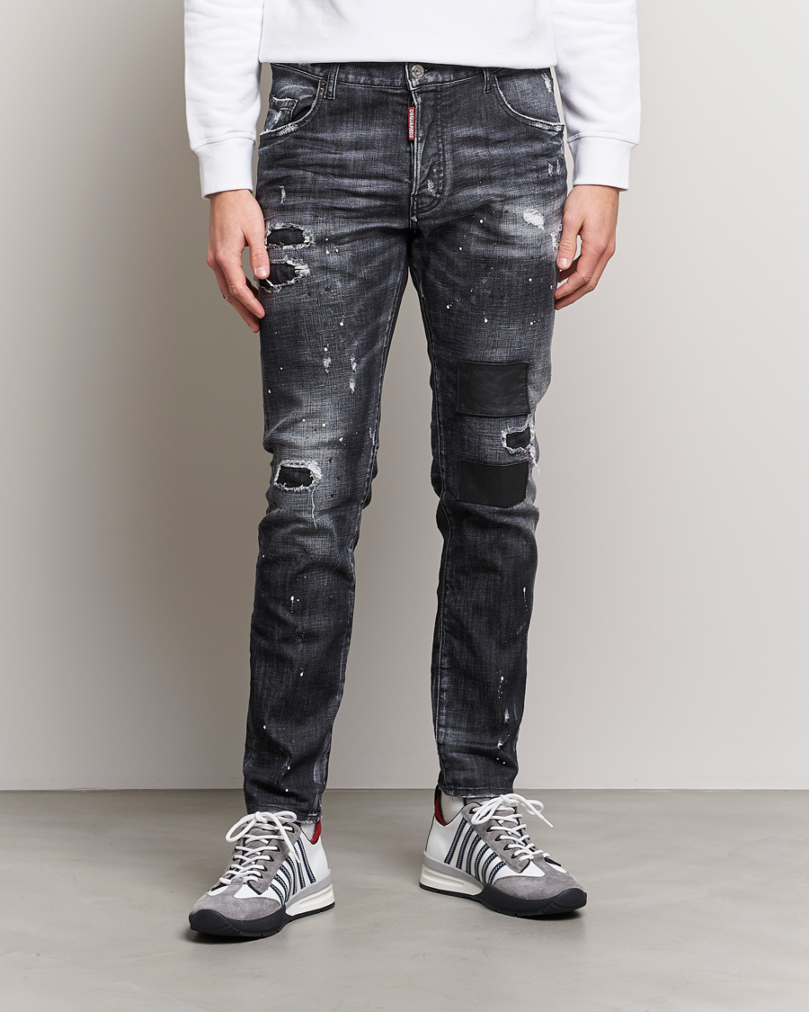 Mies | Harmaat farkut | Dsquared2 | Skater Jeans Medium Black Wash