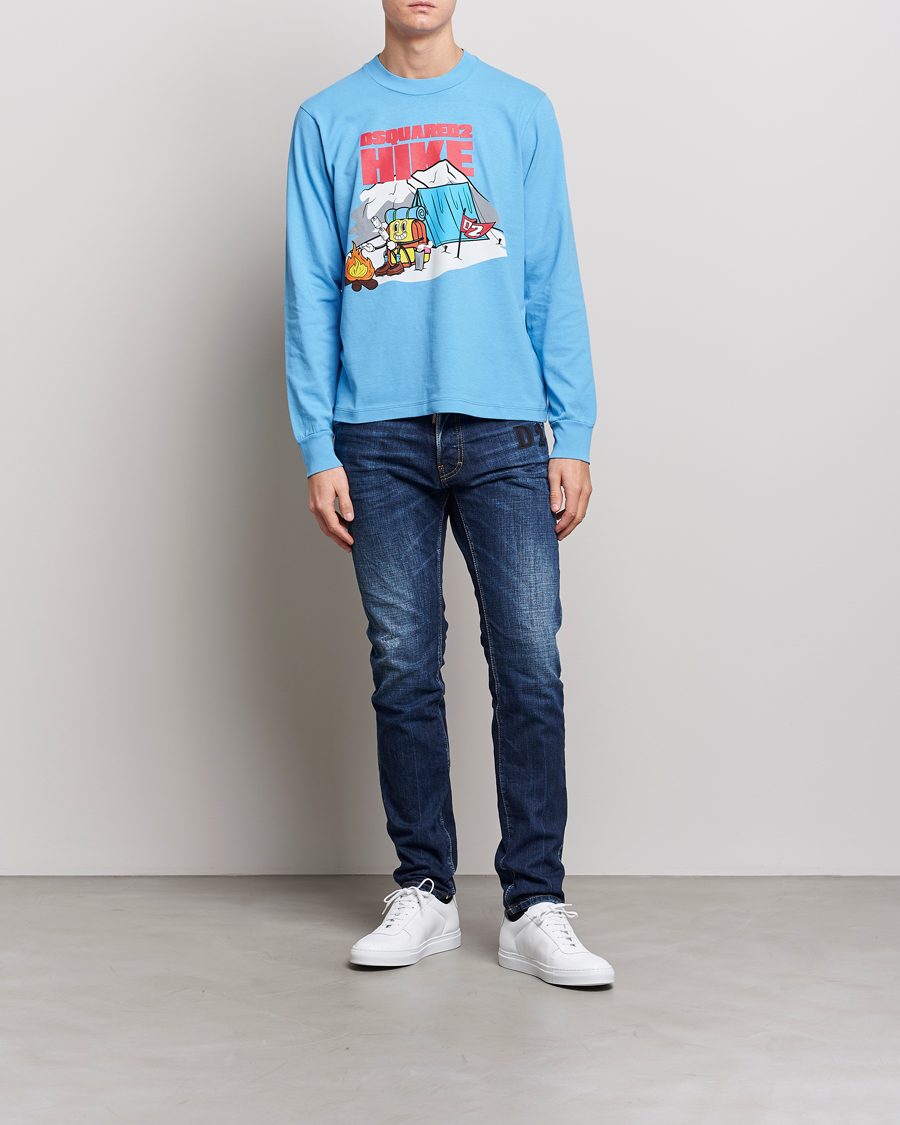 Mies | Farkut | Dsquared2 | Skater Jeans Dark Blue Wash