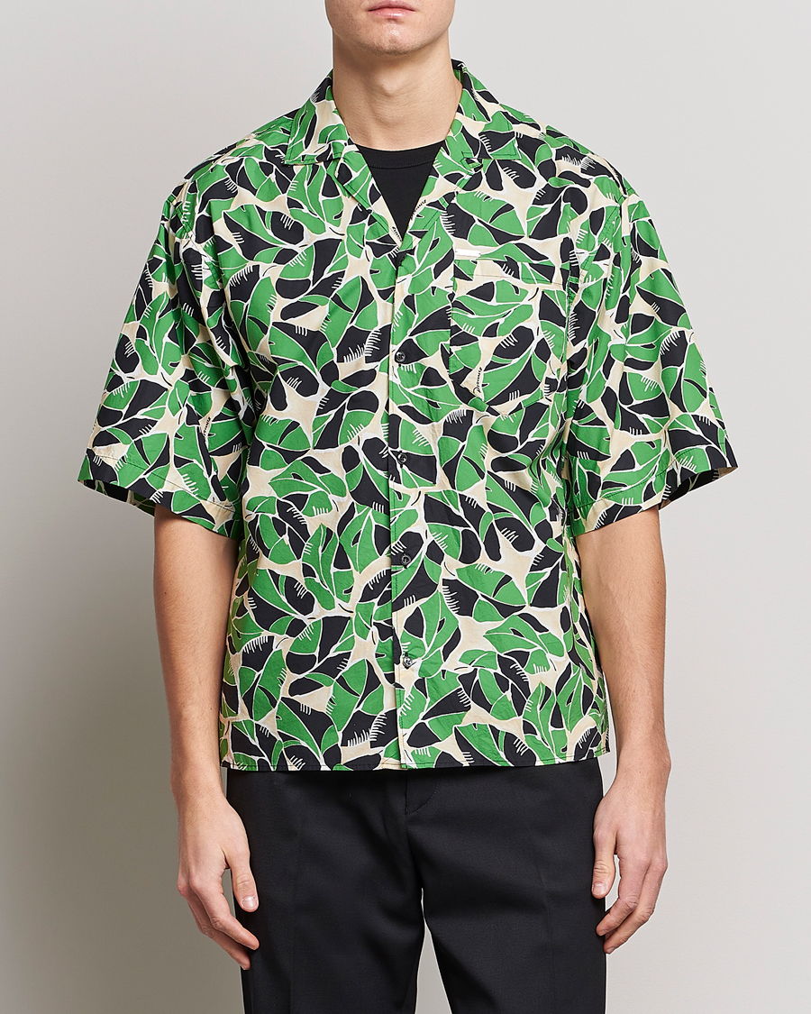 Mies | Lyhythihaiset kauluspaidat | Dsquared2 | Printed Bowling Shirt Beige/Green
